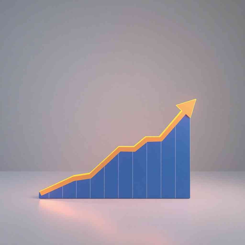 A photorealistic image depicting an upward-trending graph, showcasing the immediate positive impact that G-Company's modules have on businesses. The graph should be clean and easy to understand, and the background should be minimalistic and professional. The overall style should be modern and professional. The color scheme should convey positive change. The lighting should be professional and straightforward.
