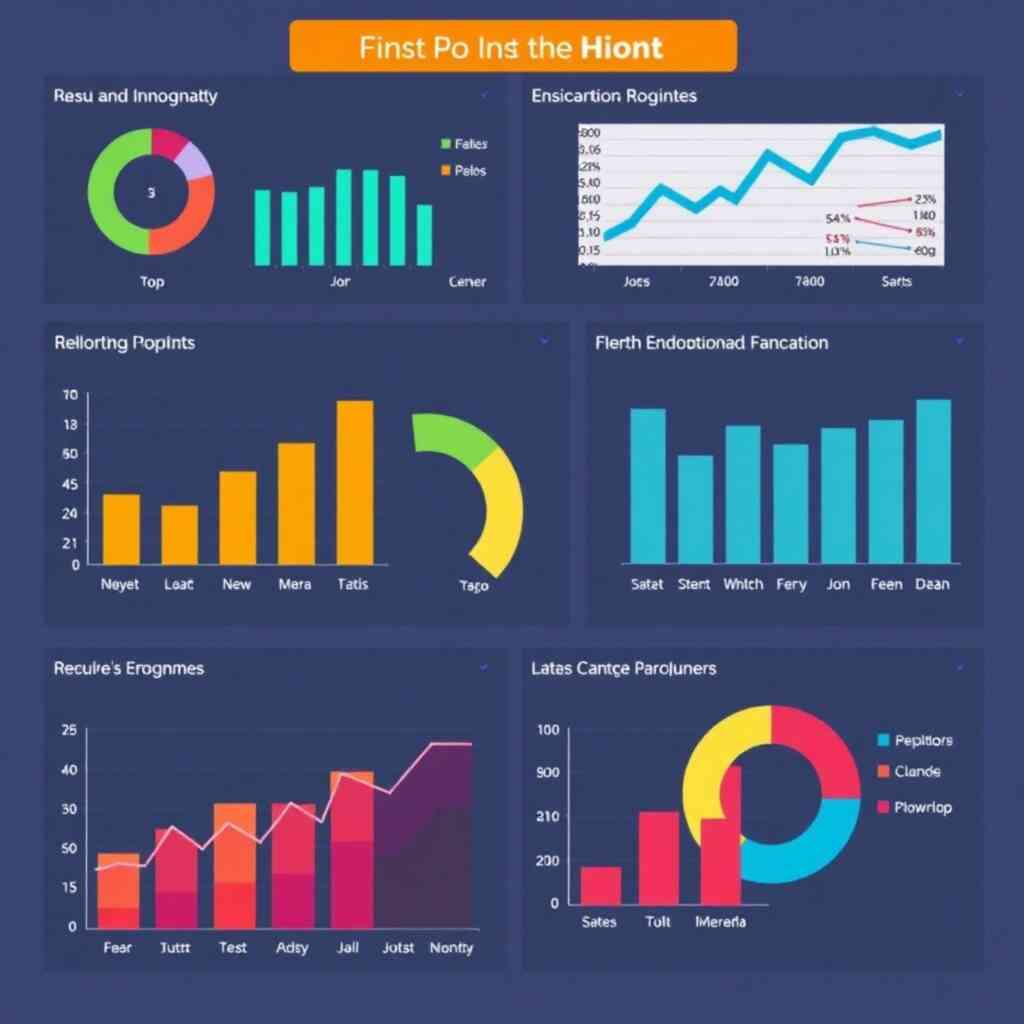 A stylized image depicting various data points and charts from the G-Hospital module.  The data should be visually appealing and easy to understand. Use a vibrant color palette to highlight key trends and insights. The style should be modern and professional, emphasizing data-driven decision-making.